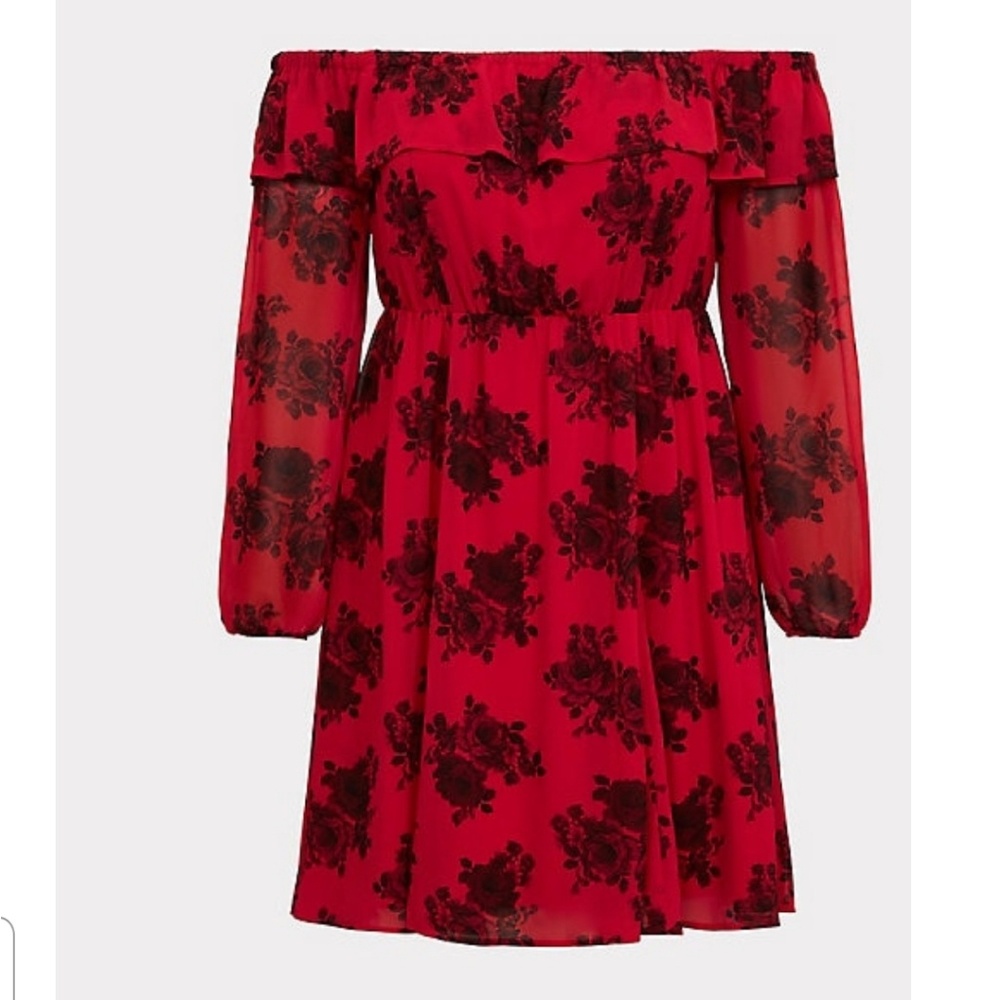 Torrid Chiffon Skater Dress